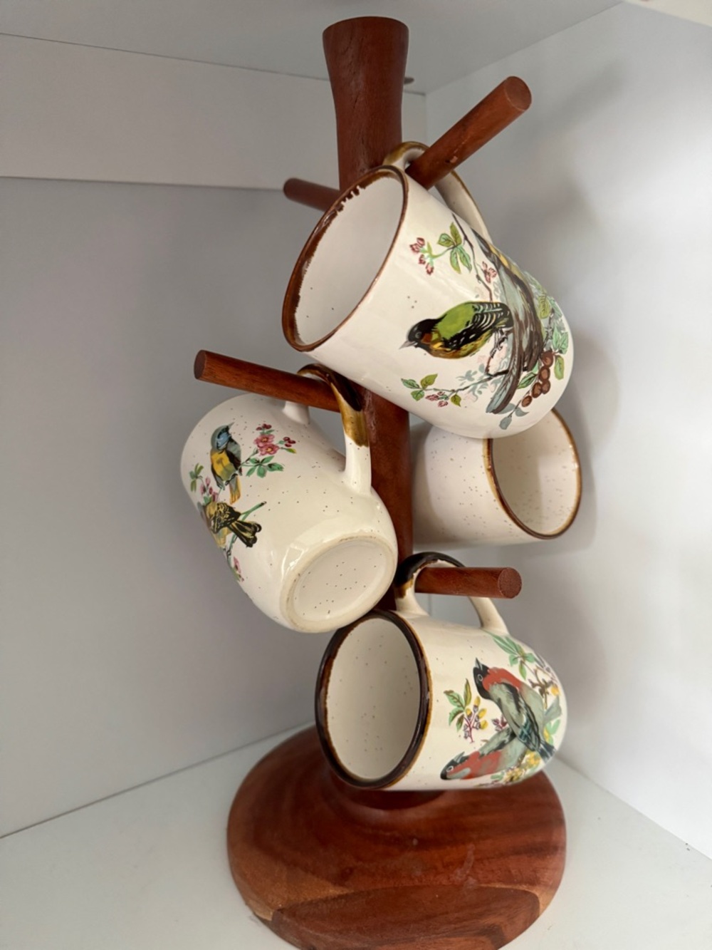 Vintage Otagiri Bird Mugs (set of 4)